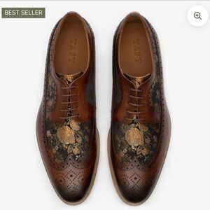 TAFT Men's Brown and Black Oxford Shoes
